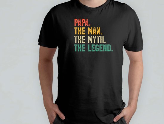 Le Mythe La Legend Papa - T-shirt - père - papa - meilleur père du monde - anniversaire - fête des pères - meilleur papa du monde - père - amour - mignon