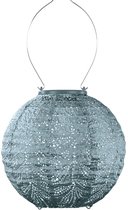 Lumiz Solar Tuinverlichting - Tuinverlichting op zonne energie - Buitenlampjes - Tuinverlichting op zonneergie - Buitenverlichting - Decoratie - Folia Rond - 20 cm - Grijs Blauw