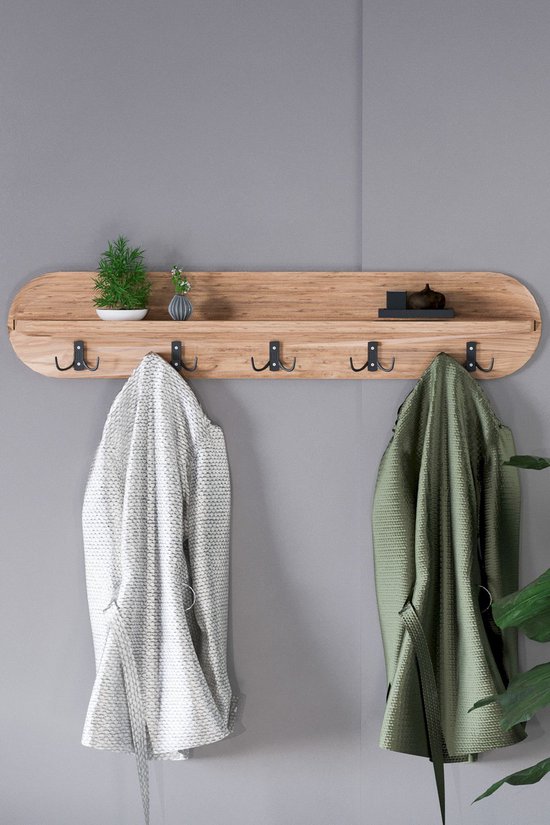 Metallbude RUBI Cashew Kledingstang, hoekige kapstok met plafondmontage