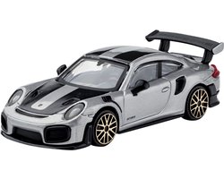 Bburago Porsche 911 GT2 RS modelauto - schaalmodel - speelgoedauto - zilver - schaal 1:43