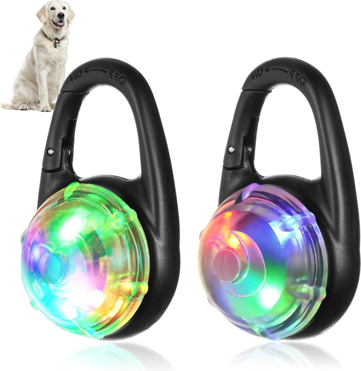 Lichtgevende hangers voor honden - 2 stuks, 3 modi waterdicht LED-lichthanger
