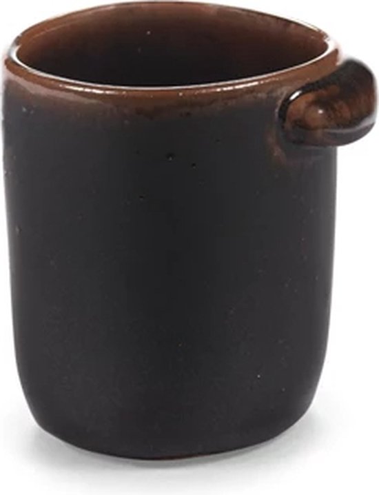 Serax Uncharted Out of Lines beker zonder oor 25cl zwart bruin