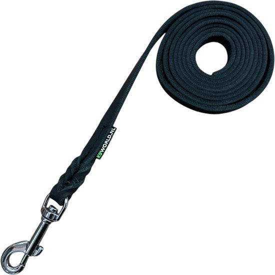 Twinkys Dog Style MADE IN GERMANY Sleeplijn Hondenriem met rubber bekleed 20 mm breed voor honden tot 50 kg - ZONDER polsband 10 meter roze