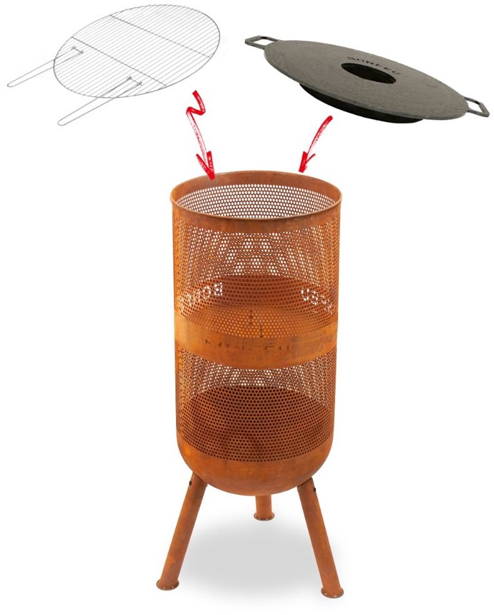 BonFeu BonVes Fire Basket 34 cm - Brown (Rust)