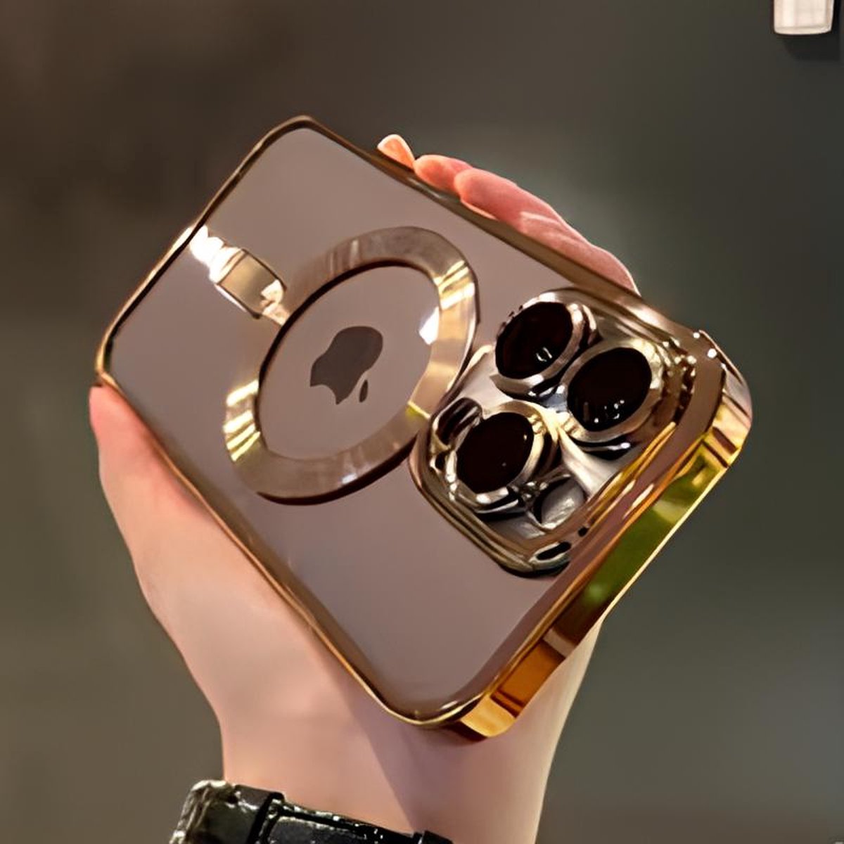 Luxe Magnetische Doorzichtig Hoesje voor iPhone 15 Pro Max Transparant Telefoonhoesje Siliconen Hoes