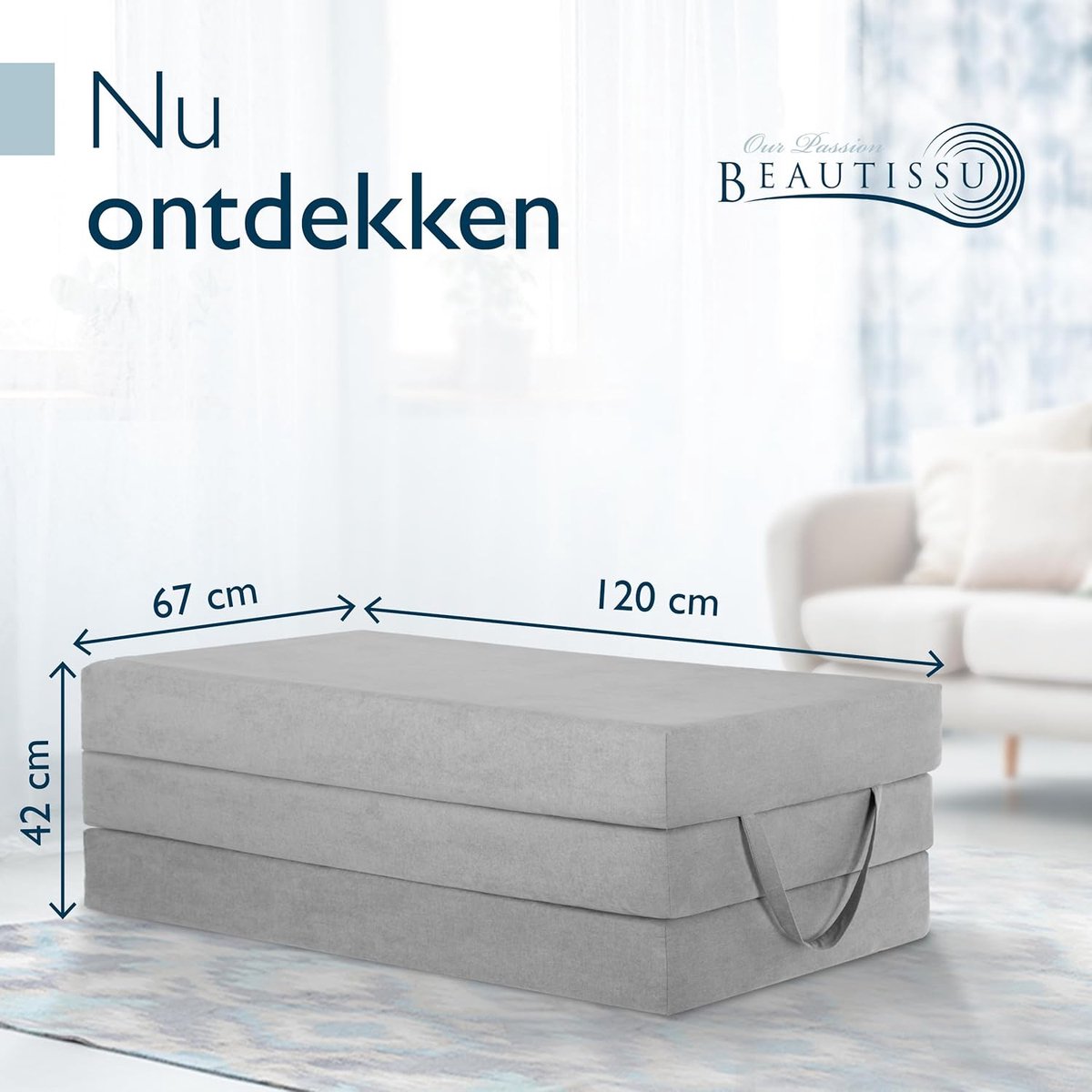 Beautissu VS95 Opvouwbaar Matras XXL 140x200 14cm H3 thumbnail 3