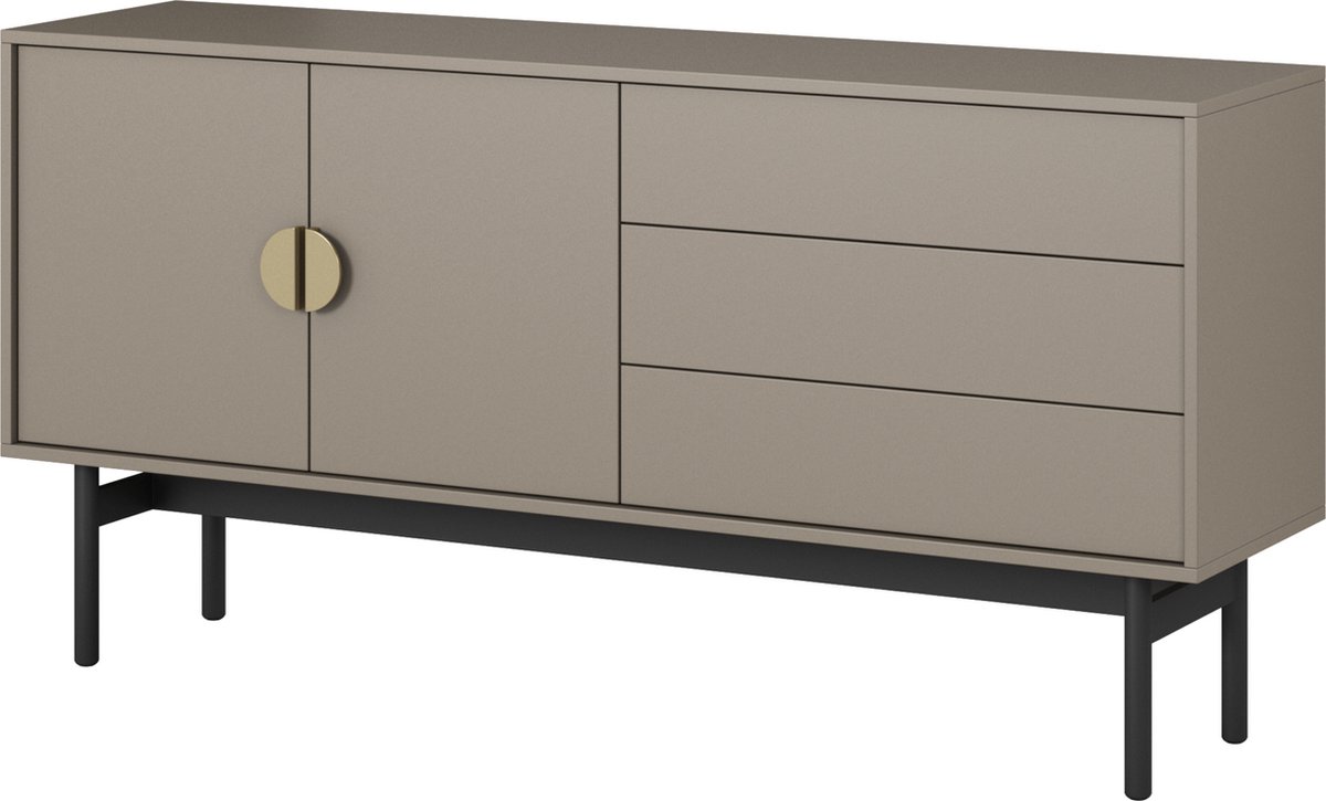 Selsey STOON - TV-meubel - 3 lades - beige/cappuccino