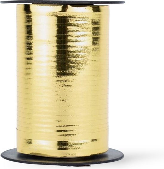 Premium Krullint Goud - Glans Goud inpaklint - decoratie lint - 7 mm x 250 meter