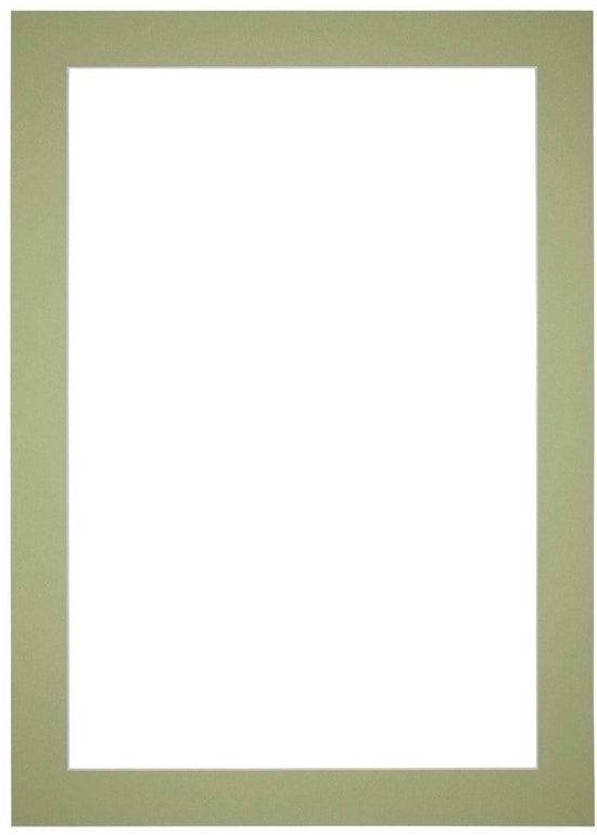 Passe-Partout Format photo 50x70 cm - Format cadre 59x84 cm - Vert menthe - Carton musée - Cadre photo non inclus