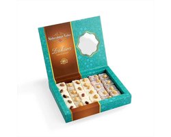 Gemengd Turks Fruit Hazelnoot pistache (met kokosnoot) (Abdurrahman Tatlıcı) 600gr - Karışık Lokum (Hindistan cevizli) (Abdurrahman Tatlıcı) 600gr - Mixed Turkish Delight (with coconut) (Abdurrahman Tatlıcı) 600gr