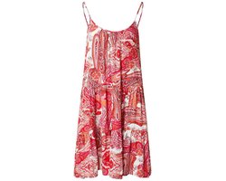 Zomerjurken dames- Korte Strandjurken Ibiza stijl | Pink Paisley | Maat M/38
