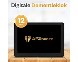 Dementieklok - Dementie klok - Digitale fotolijst - Groot Scherm ( 7 inch) – Zwart - GRATIS 1 GB GEHEUGENKAART - Digitale en Analoge Weergave – Duidelijke Weergave van Tijd, Datum, Dag(deel) – Diverse Alarmen - 12 talen -AFZstore®
