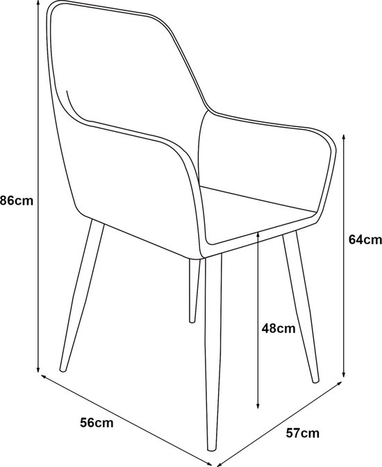 Chaise de salle à manger Hollola lot de 4 turquoise [en.casa]
