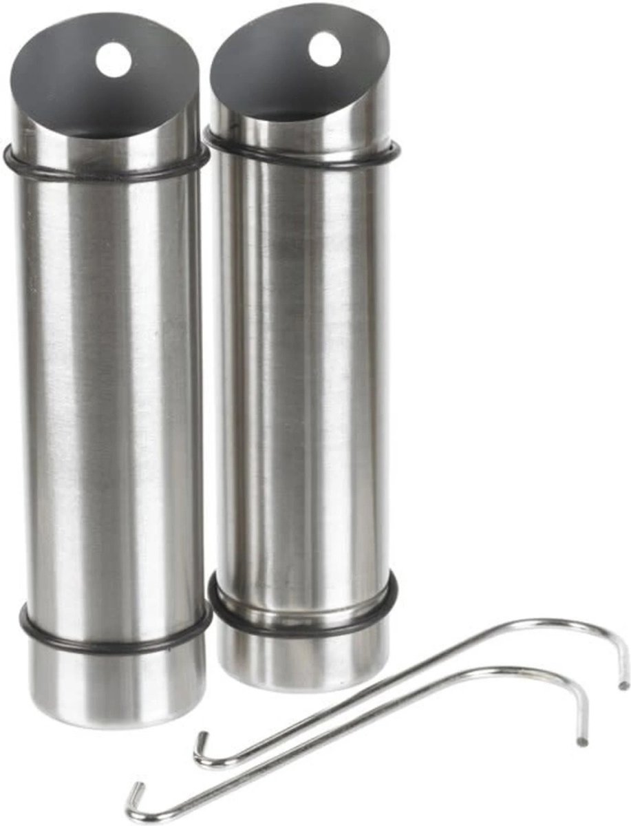 Bellatio design Waterverdamper radiator - 4x - RVS - D6xH20 cm - luchtbevochtiger radiator - verdampingsbakje thumbnail 4