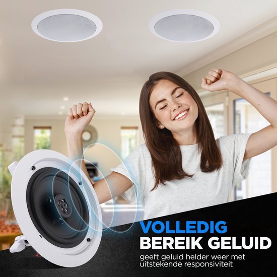 Pyle Luidsprekers- Plafondluidspreker –Wandluidspreker- Plafondspeakers- Inbouwluidsprekers voor Thuis - 2-Weg Thuisluidsprekersysteem – Speakers voor in het Plafond - 200 Watt — afbeelding 4