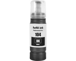 Huismerk geschikt voor Epson 104 Zwarte Inkt - Geschikt voor EcoTank ET-1810 - ET-2721 - ET-2814 - ET-2820 - ET-2825