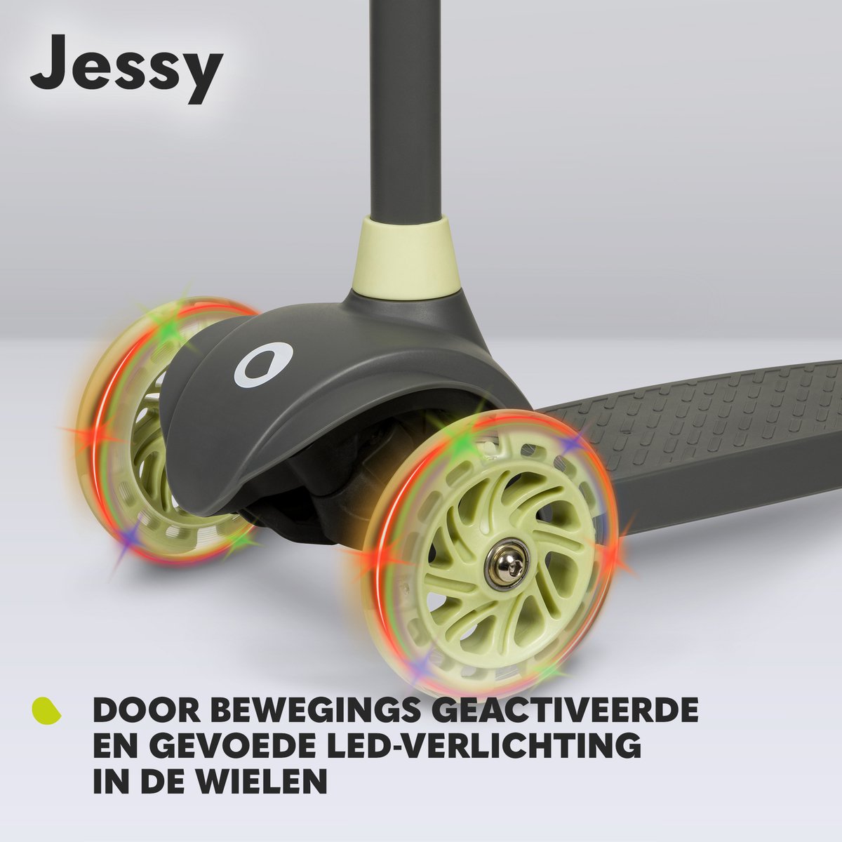 Lionelo Jessy Kinderstep - step 3 wielen - leeftijdsgroep 3+ - max 50kg - LED verlichting in de wielen - hoogte verstelbaar 65-70-75-80 cm — afbeelding 3