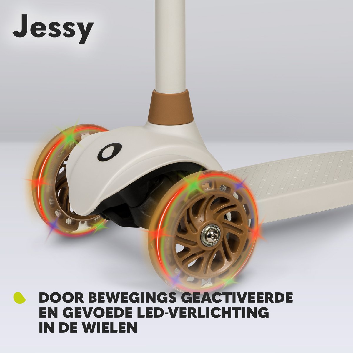 Lionelo Jessy Kinderstep - 3 wielen Step - Speelgoed voor kinderen van 3+ - tot 50kg - LED verlichting in de wielen - hoogte verstelbaar 65-70-75-80 cm — afbeelding 9