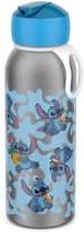 Bouteille isotherme Mepal Flip-up Campus - 350 ml - 12 heures au froid / 9 heures au chaud - Gourde avec paille pour enfants - Stitch