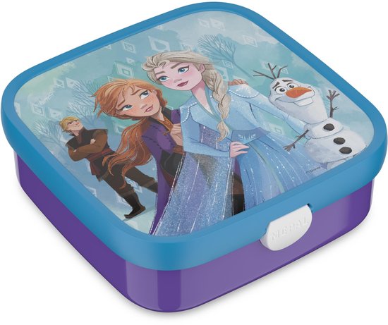 Mepal bento lunchbox groot Campus - 2x 200 + 1250 ml - Inclusief 2 uitneembare lekdichte bentobakjes & vorkje - Frozen 2