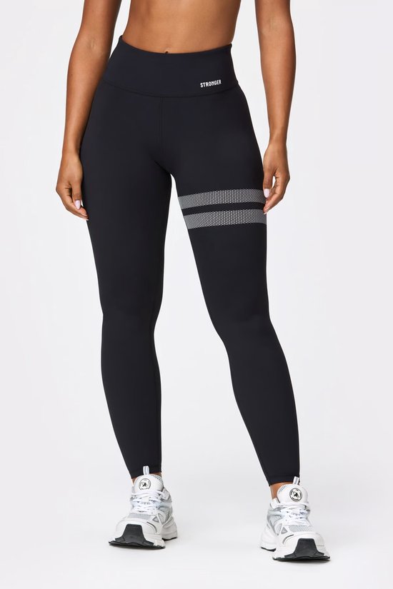 Stronger - Collants Signature - Legging de sport - Femme - Zwart - Taille L