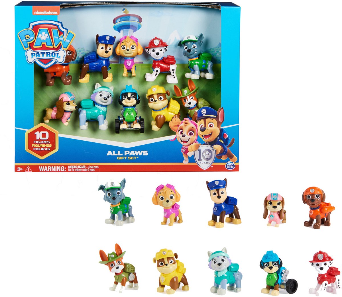 PAW Patrol 10e verjaardag - Alle poten aan dek-cadeauset met 10 PAW Patrol-speelfiguren — afbeelding 8