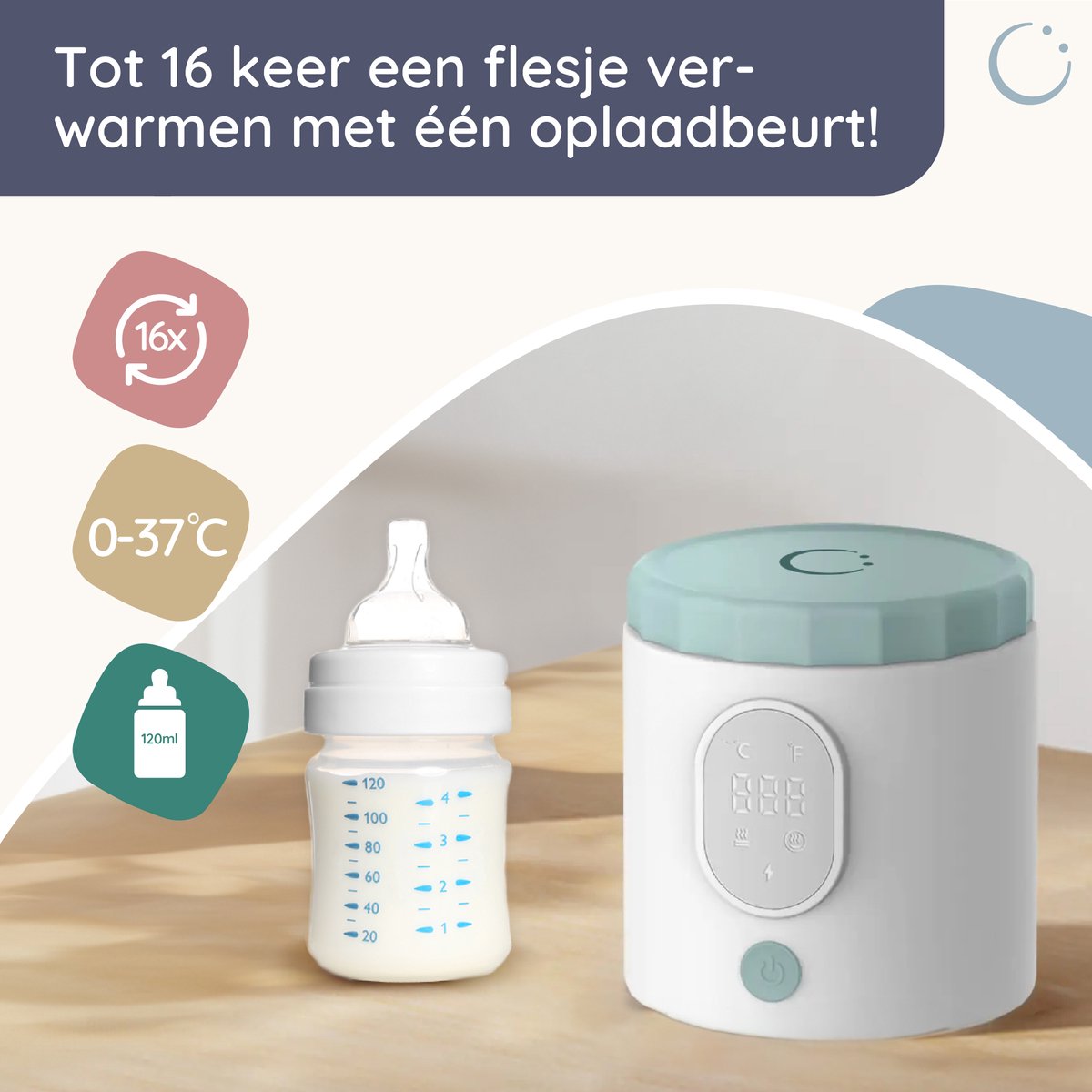 Numsy Nutriwarm - Draagbare Flessenwarmer thumbnail 3