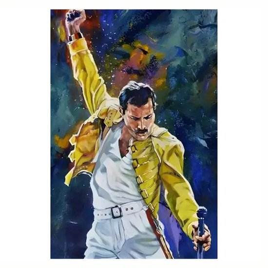 Affiche sur toile - Affiche musicale - Queen - Freddy Mercury - Vintage - Affiche rock - Groupe de rock - sans cadre