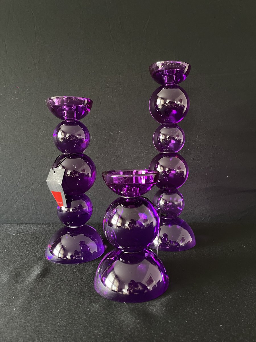 Colmore by Diga Luxe kandelaar paars crystal 12 x 30 cm