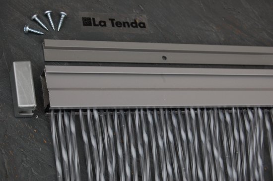 La Tenda Deurgordijn Vliegengordijn Sienna 2 140x230cm grijs — afbeelding 3