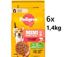 Pedigree Adult Hondenbrokken Mini Rund - multipak 6x 1,4 KG