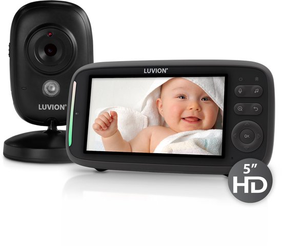 LUVION® Platinum Ultra Black – Babyfoon met Camera – Uitbreidbaar tot 4 Baby Camera’s