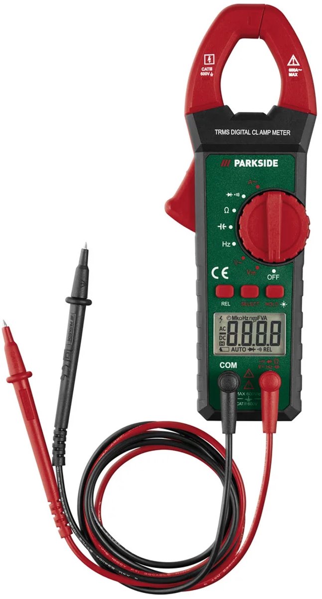 Parkside PZM2B4 Ampèretang - Stroomtang - Klem Multimeter