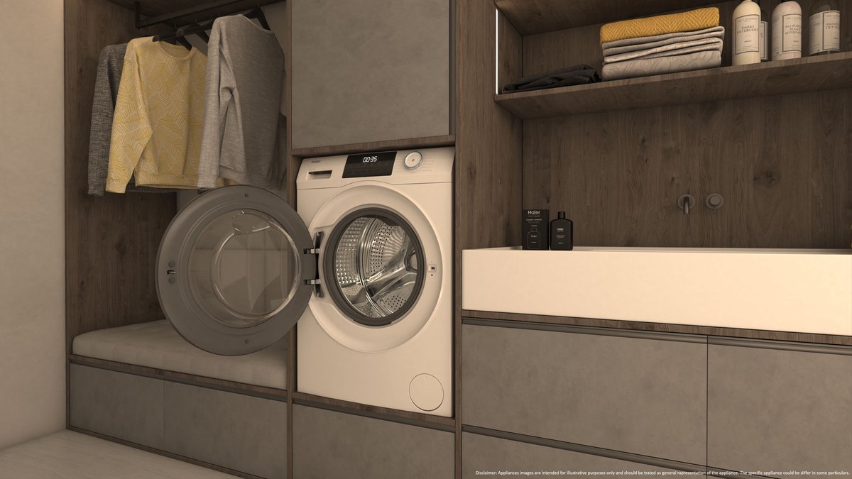Haier HW100-BP14929A-S - Wasmachine - 10kg - A - Extra stil (72 dB) - Grote capaciteit - Stoombehandeling - Antibacteriële Behandeling (ABT) - 15 programma’s - 10 jaar garantie op onderdelen — afbeelding 6