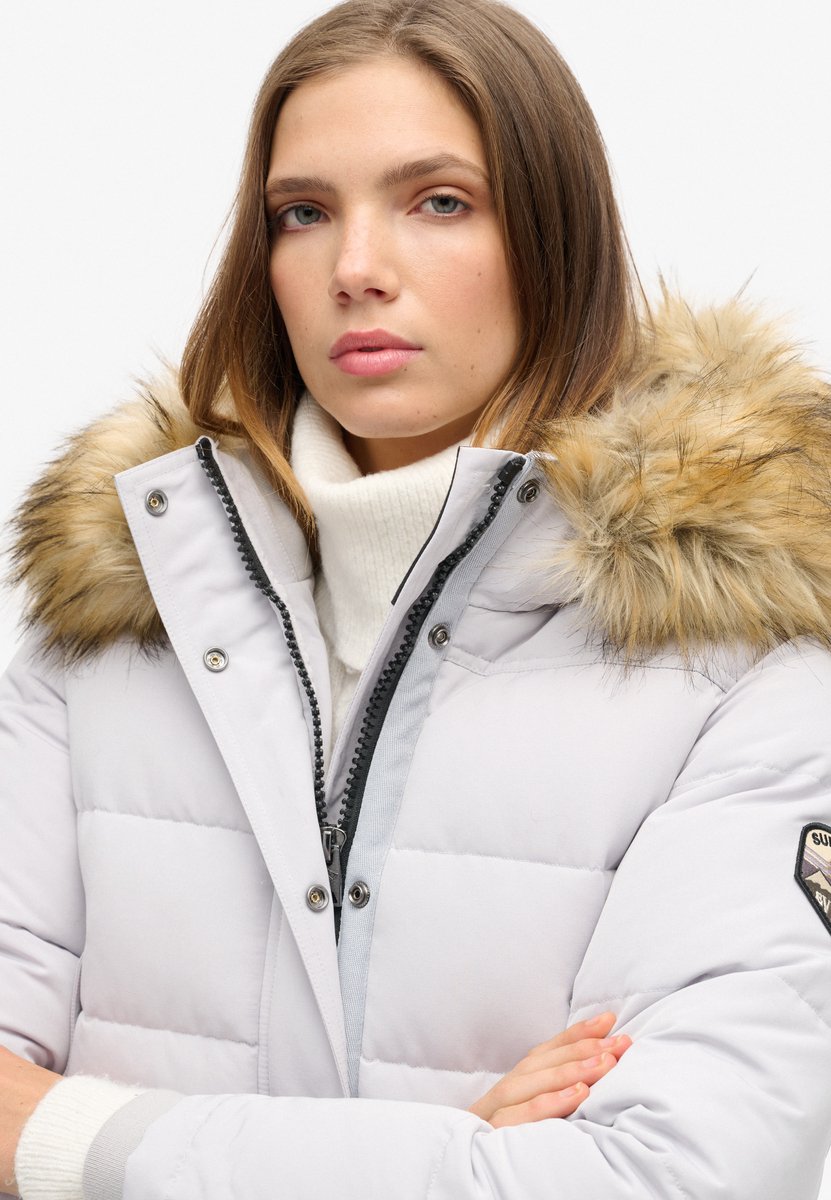 Superdry Everest Hooded Bomber Jas Dames Gewatteerde jassen Grijs