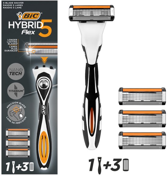 BIC Hybrid 5 Flex – 1 Scheermes + 3 Navullingen