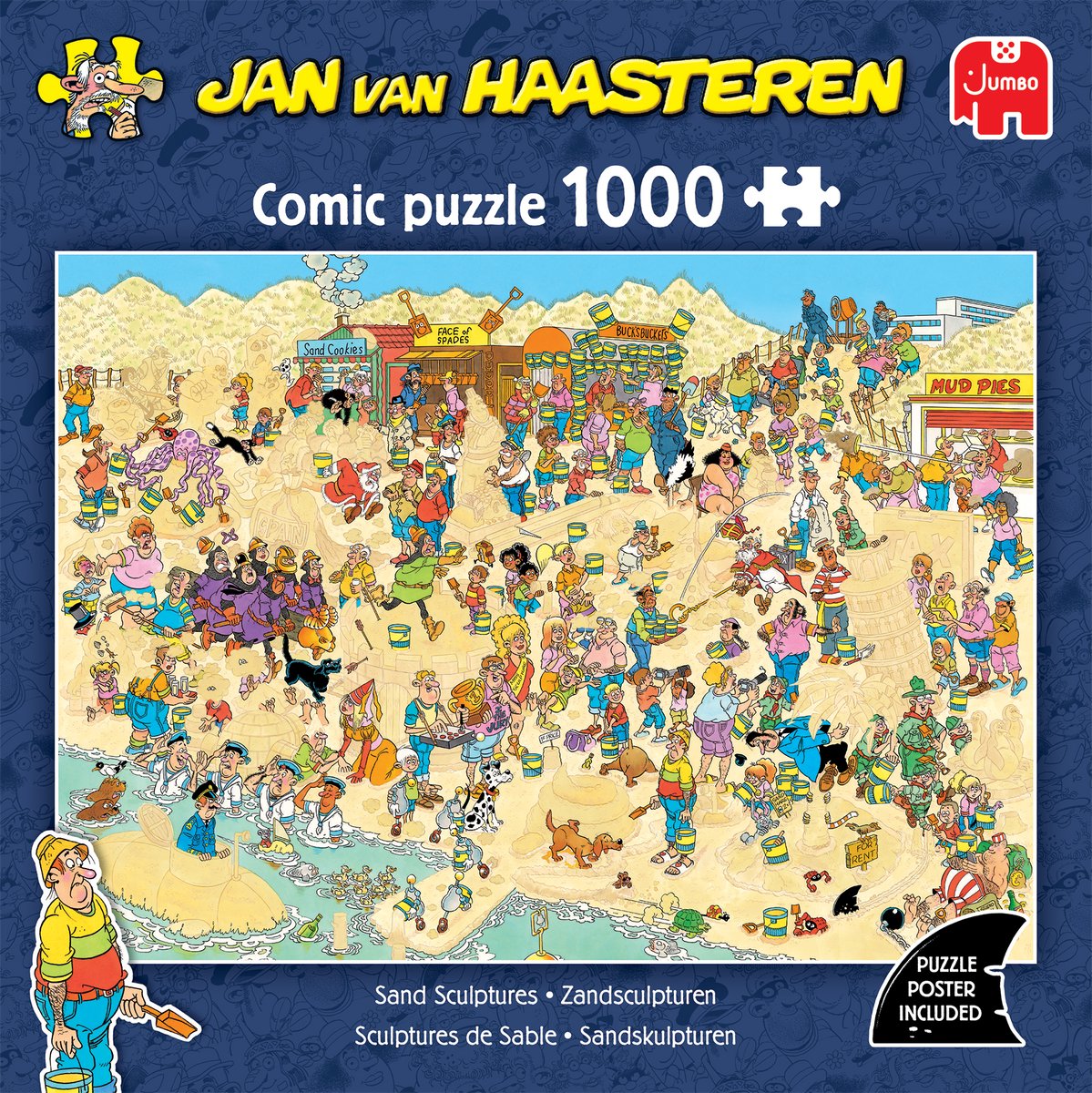 Jan van Haasteren - Zandsculpturen - 1000 stukjes puzzel - Legpuzzel — afbeelding 3