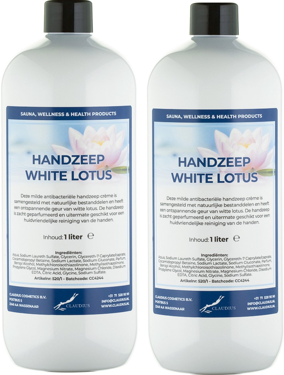 Handzeep White Lotus 1 liter - set van 2 stuks