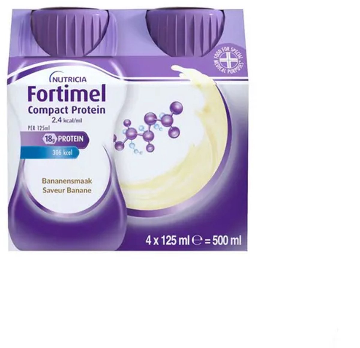 Fortimel Compact Banaansmaak Flesjes 4x125ml