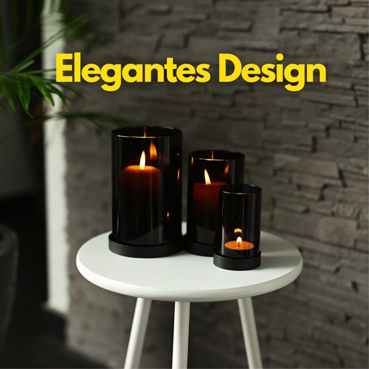 Windlicht Glas Outdoor Kerzengläser Tischdeko: Hewory 6 Stück
