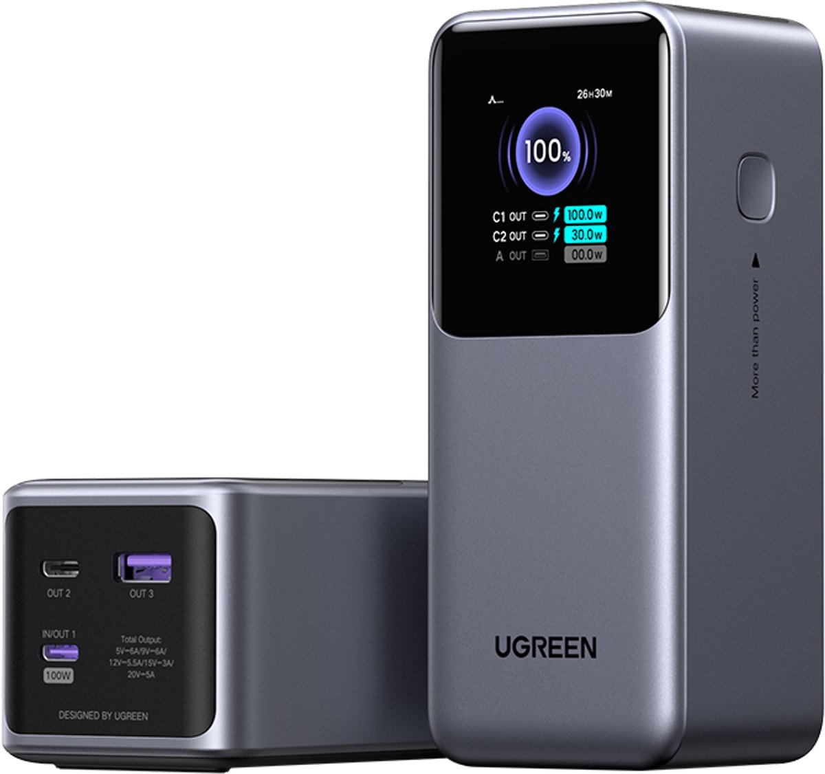 Ugreen Powerbank 20000Mah 2X Usb-C Usb Voor Apple Iphones 12 - afbeelding 3