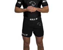 Fight Shorts - MMA / kickboks kleding - Vechtsport broek - Zwart / Zwart