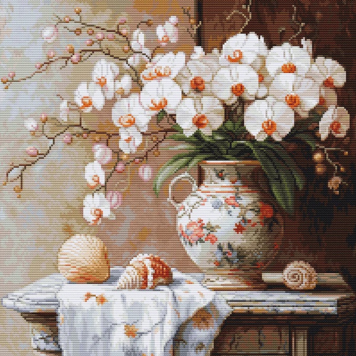 Aida Borduurpakket Luca-S - The Elegance of the Orchid - De elegancie van de Orchidee - B714