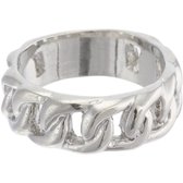 Behave - Ring - Bague à maillons argentée - Ring en métal tendance et Trendy - Sans nickel