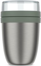 Pot à lunch isotherme Mepal Ellipse - 500 + 200 ml - Boîte à lunch Thermos - Sauge nordique
