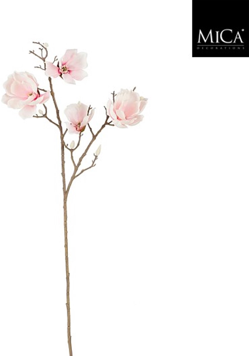 Mica Decorations Mica - Magnolia roze - l86cm - kunstbloemen rose
