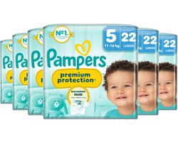 Pampers Premium Protection Maat 5 luiers - 6 x 22 stuks - 11kg tm 16kg