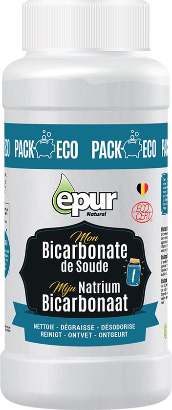 Epur - Bicarbonate de sodium - Nettoie, purifie, dégraisse - Absorbe les odeurs - Ecocert - 1Kg