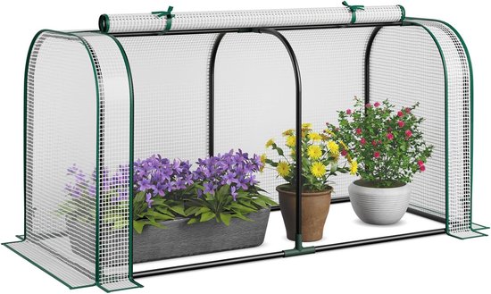 COSTWAY Broeikas winterbestendig, 100 x 81 x 150 cm, foliekas met PE