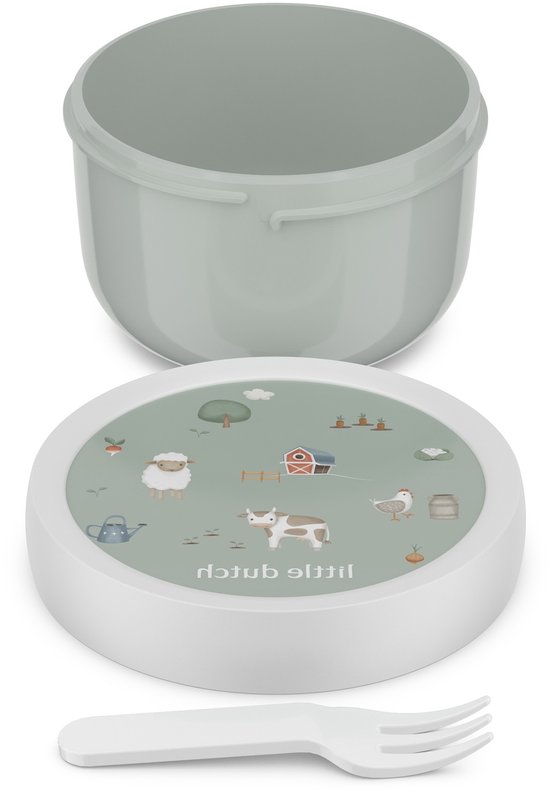 Boîte à fruits Mepal Campus – 300 ml – Fourchette à fruits incluse – Fermez hermétiquement – ​​Boîte à collation – Little Farm